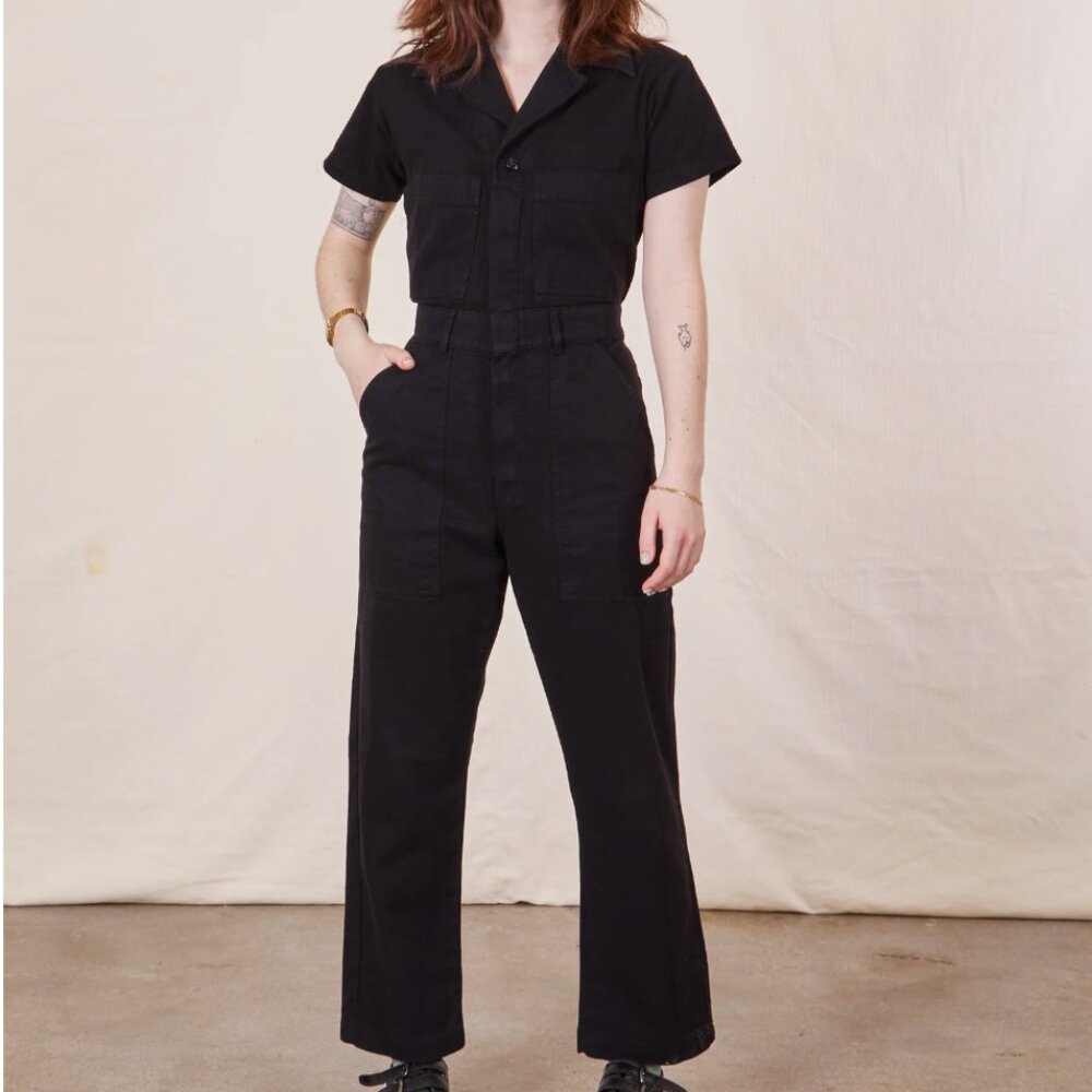 Big Bud Press short sleeve jumpsuit size M in Black